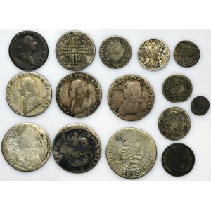 Set, Deutschland, Königreich Preußen, Südpreußen, Schweden und Schweiz, Münzmischung (15 Stück)