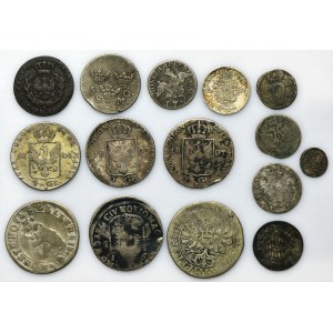 Set, Deutschland, Königreich Preußen, Südpreußen, Schweden und Schweiz, Münzmischung (15 Stück)