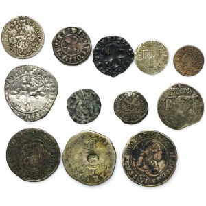 Zestaw, Niemcy, Węgry i Francja, Mix monet (12 szt.)