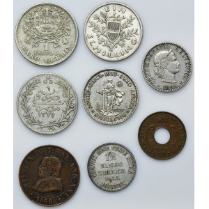 Satz, Deutschland, Vatikanstadt, Portugal, Österreich, Schweiz, Südafrika, Ostafrika und Ägypten, Gemischte Münzen (8 Stück).