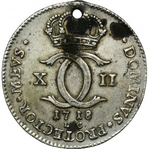 Schweden, Karl XII., 2 Caroliner (1 Daler) Stockholm 1718 LC