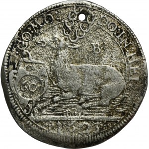 Německo, Knížectví Württemberg-Weiltingen, Julius Friedrich, 1 Gulden Brenz 1623 B