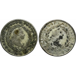 Set, Germany, Electorate of Bavaria, Maximilian III Joseph, 20 Kreuzer 1763 and 1774 (2 pcs.)