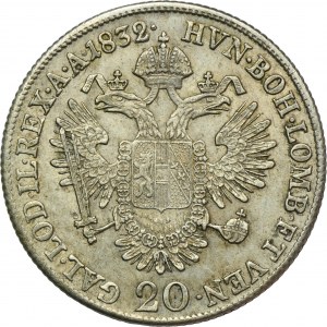 Austria, Franciszek II, 20 Krajcarów Wiedeń 1832 A