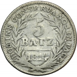 Szwajcaria, Kanton Lucerna, 5 Batzen 1814