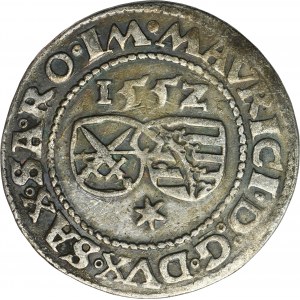 Nemecko, Saské kurfirstvo, Maurice, 1/4 Thaler Freiburg 1552