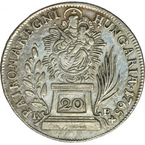 Ungarn, Maria Teresa, 20 Krajcars Kremnica 1765 KB