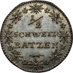 Švajčiarsko, kantón Grisons, 1/2 Batzen Bern 1820 - RARE