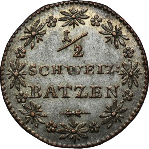 Szwajcaria, Kanton Gryzonia, 1/2 Batzen Berno 1820 - RZADKIE