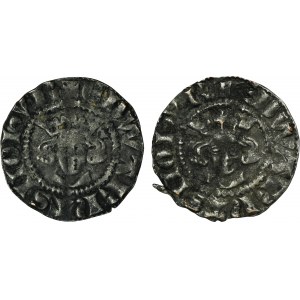 Zestaw, Anglia, Edward II, Denar Londyn (2 szt.)