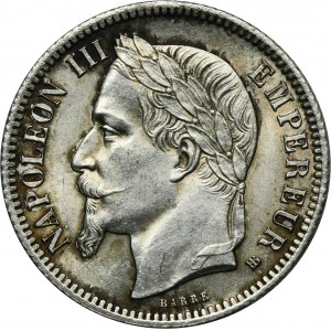 Francúzsko, Napoleon III, 1 Frank Starsburg 1866 BB
