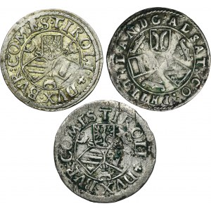 Set, Austria, Ferdinand II, 3 Kreuzer (3 pcs.)