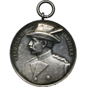 Německo, Pruské království, Vilém II, medaile Schlesischer Provinzial Budens Schützentag Lubań