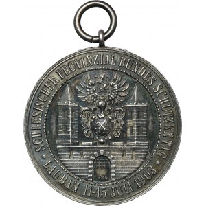 Niemcy, Królestwo Prus, Wilhelm II, Medal Schlesischer Provinzial Budens Schützentag Lubań