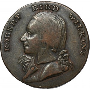 Spojené království, Weight Island, Robert Bird Wilkins, Token 1/2 Pence Newport 1792