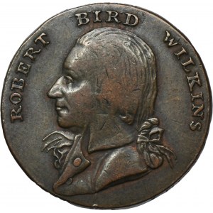 Vereinigtes Königreich, Weight Island, Robert Bird Wilkins, Token 1/2 Pence Newport 1792