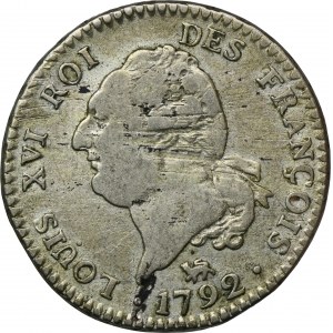 Francie, Ludvík XVI, 30 Sols Paris 1792 A