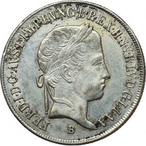 Hungary, Ferdinand , 20 Kreuzer Kremnic 1848 B