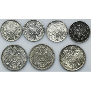 Súprava, Nemecko, Pruské kráľovstvo, Wilhelm II, Marki (7 ks)