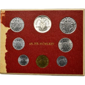 Satz, Vatikanstadt, Fünf Sätze historischer Münzen (39 Stück).