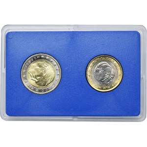 Set, Monaco, 1 Euro und 2 Euro 2002 (2 Stück).