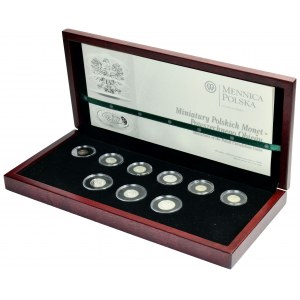 Set, Mint of Poland, Miniatures of Polish Coins of General Circulation 2009 (9 pieces).