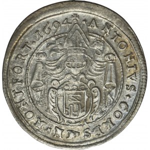 Deutschland, Herzogtum Montfort, Anton III, 4 Krajcary Langenargen 1694 - ex. Dr. Max Blaschegg