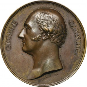 Great Britain, George Canning, Medal commemorating the Death of the Prime Minister 1827