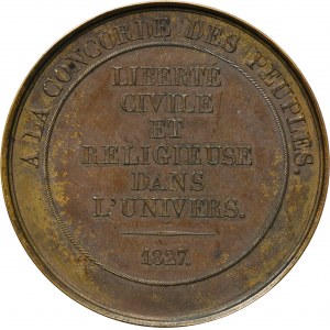 Spojené království, George Canning, pamětní medaile k úmrtí ministerského předsedy 1827