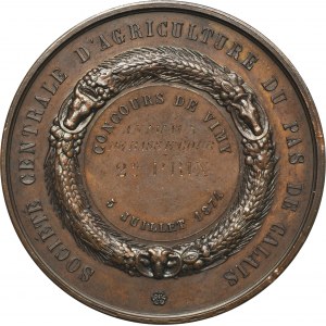 France, Agricultural Medal awarded in 1874