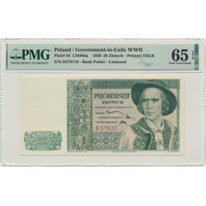 50 złotych 1939 seria - D - PMG 65 EPQ