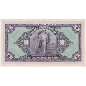 Čechy a Morava, 5000 korun 1920 (1943) - MODEL - tištěný -.