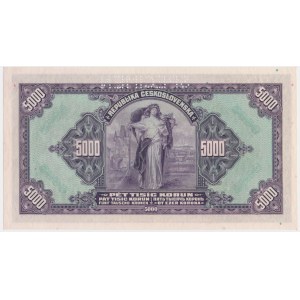 Bohemia and Moravia, 5.000 Korun 1920 (1943) - SPECIMEN - with overprint -