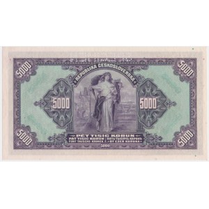 Bohemia and Moravia, 5.000 Korun 1920 (1943) - SPECIMEN - with overprint -