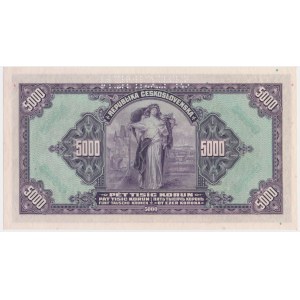 Čechy a Morava, 5000 korún 1920 (1943) - MODEL - tlačené -.