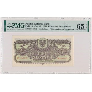 5 złotych 1944 ...owym - BT - PMG 65 EPQ