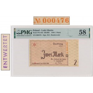 2 známky 1940 - PMG 58 - ENTWERTET - RARE