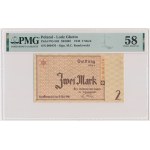 2 značky 1940 - PMG 58 - ENTWERTET - RARE