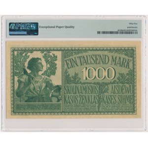 Kowno, 1.000 Mark 1918 - 7 - digital series - PMG 55 EPQ