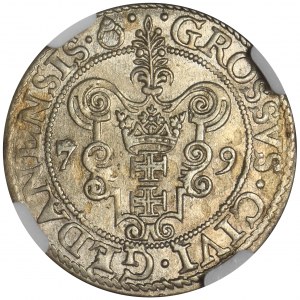 Stephen Batory, Groschen Danzig 1579 - NGC MS62