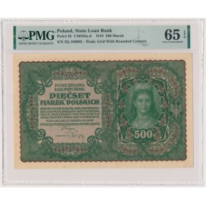 500 Mark 1919 - II Serie Q - PMG 65 EPQ - seltener