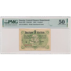Danzig, 1 Gulden 1923 - October - PMG 50 - RARE