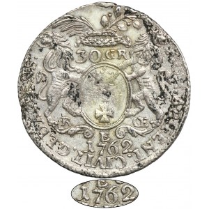 August III of Poland, 30 Groschen Danzig 1762 REOE