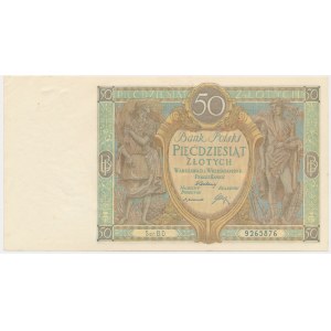 50 złotych 1929 - Ser.B.D. - rzadka odmiana