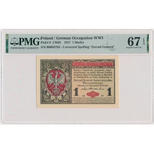 1 marka 1916 - Generał - PMG 67 EPQ - WYŚMIENITY