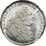 Augustus III of Poland, 1/6 Thaler Dresden 1751 FWôF - NGC MS63+ - VERY RARE, ex. Potocki