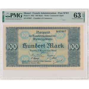 Memel (Klaipeda) 100 marek 1922 - PMG 63 EPQ