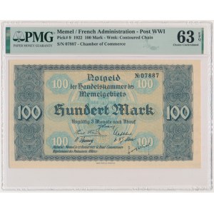 Memel (Klaipeda) 100 mariek 1922 - PMG 63 EPQ