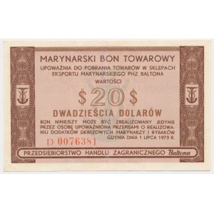 Baltona, 20 dolarów 1973 - D - RZADKI