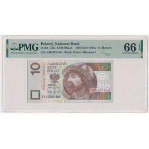 10 złotych 1994 - AB - PMG 66 EPQ - RZADKA